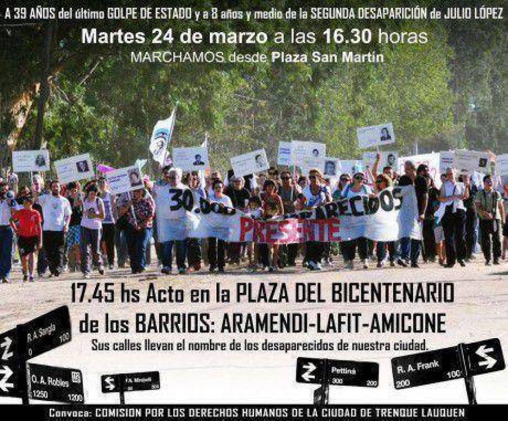 Acto en Trenque Lauquen por el D�a de la Memoria, la Verdad y la Justicia