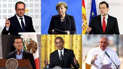 L�deres internacionales lamentaron la tragedia del avi�n de Germanwings