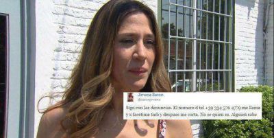 La mala racha de Jimena Bar�n tras volver a la Argentina: robo, twitter trucho y ahora �acoso telef�nico?