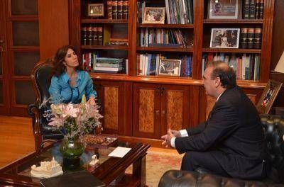 La Gobernadora recibi� al intendente de Fr�as