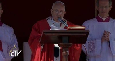 Francisco encabez� la misa de Domingo de Ramos y pidi� 