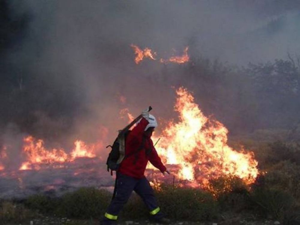 Incendios en lago Puelo y Epuy�n: 