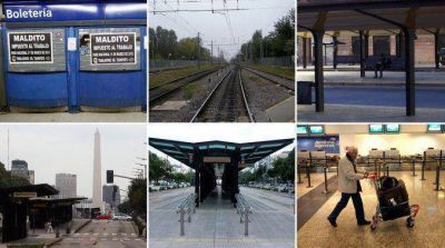 Ciudad vac�a y sin servicios: el #ParoDeTransporte en im�genes                        