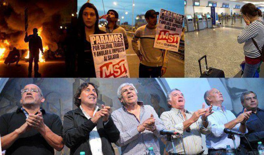 Cortes, exabruptos y una ciudad vac�a: el balance del paro opositor