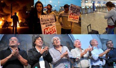 Cortes, exabruptos y una ciudad vac�a: el balance del paro opositor
