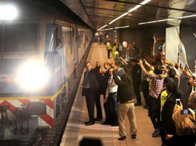 Hist�rico e inolvidable regreso del tren estatal a Rosario despu�s de 23 a�os