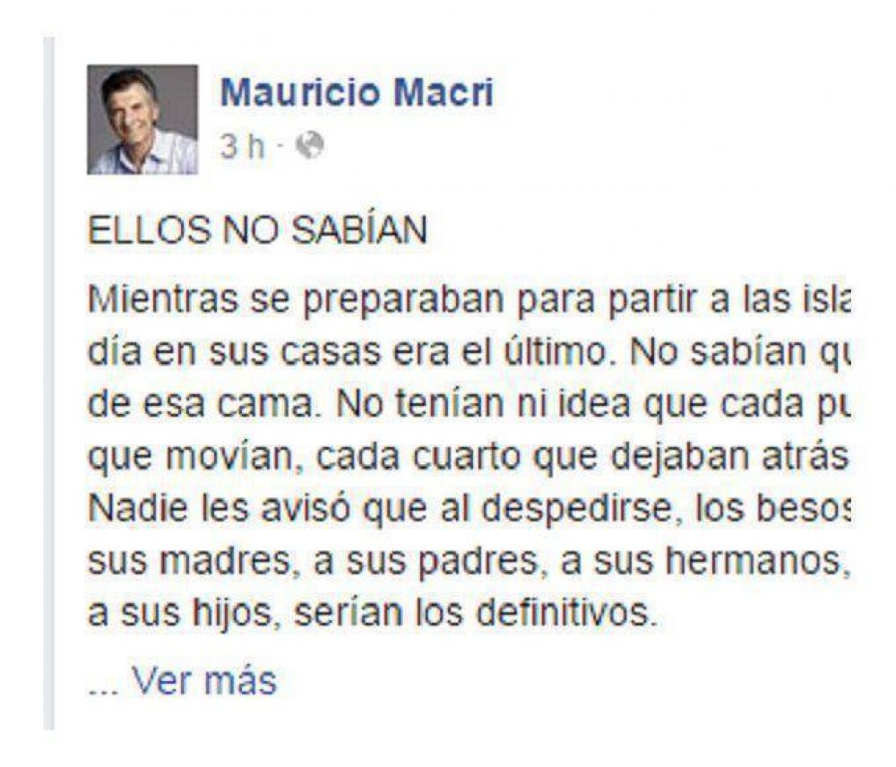 Macri homenaje� a los combatientes: 