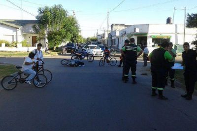 Motociclista sufri� fractura en accidente de tr�nsito
