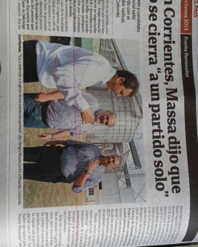 Amplia repercusi�n en los medios nacionales de la visita de Sergio Massa a Corrientes