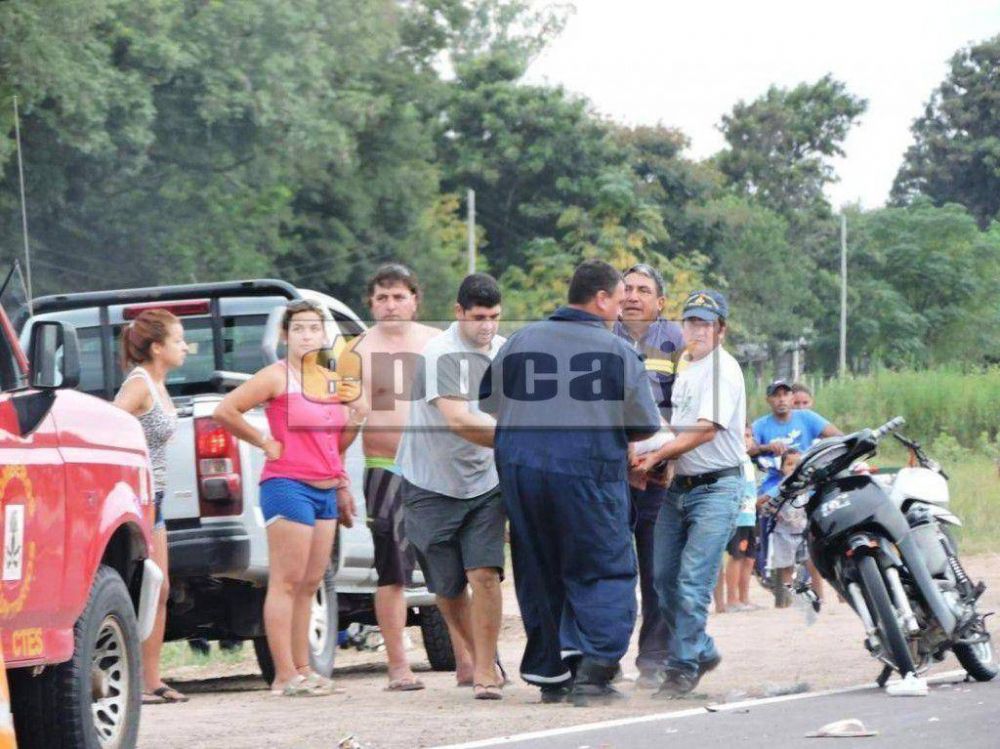 Motociclista grave tras choque sobre Ruta 12