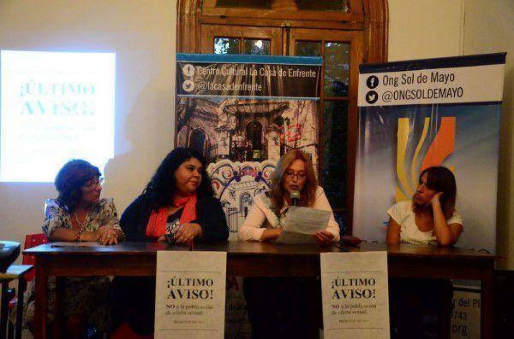 Lanzan campa�a contra la publicaci�n en diarios de oferta sexual