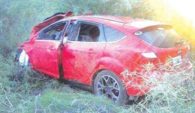 Tres heridos en un choque con un animal sobre la ruta