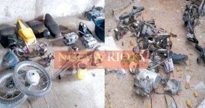 Desbaratan un desarmadero de motos y detienen a un individuo