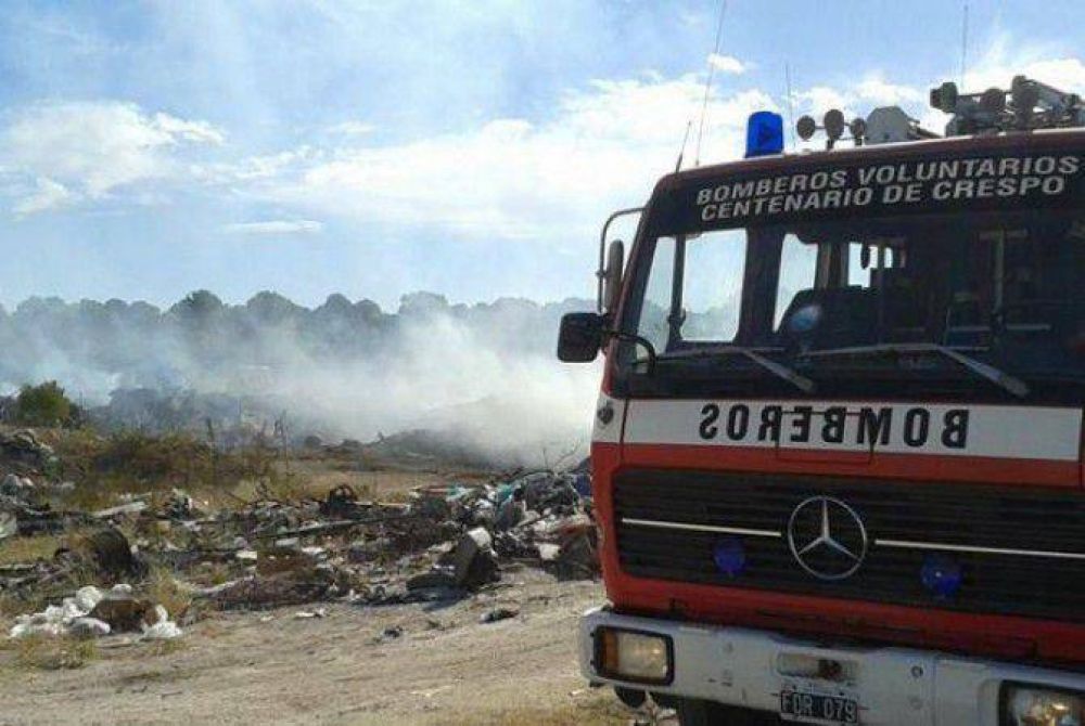 Incendio en el basural de Libertador San Mart�n