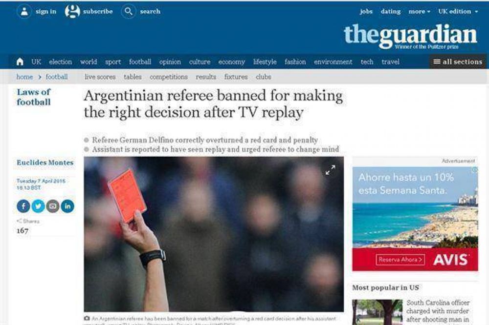 El caso Delfino lleg� a The Guardian: 