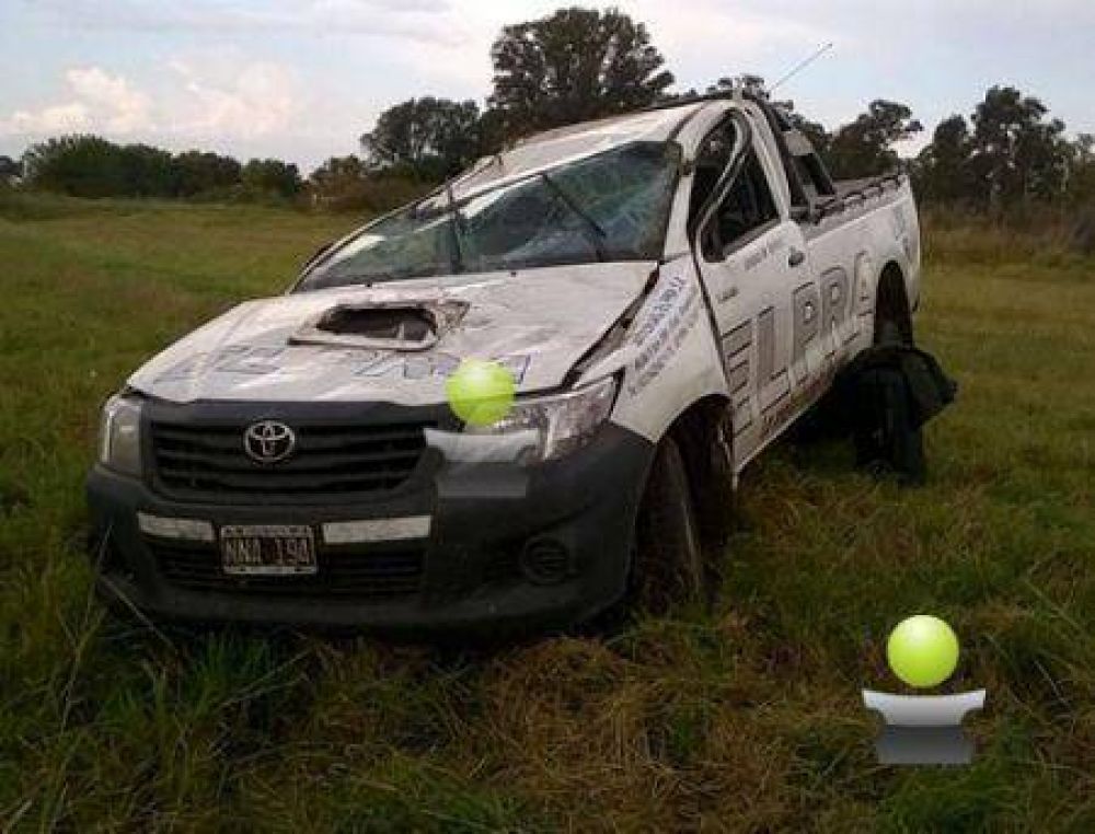 UN BRAGADENSE SUFRIO UN VUELCO CERCA DE JUNIN. AFORTUNADAMENTE SOLO LESIONES LEVES