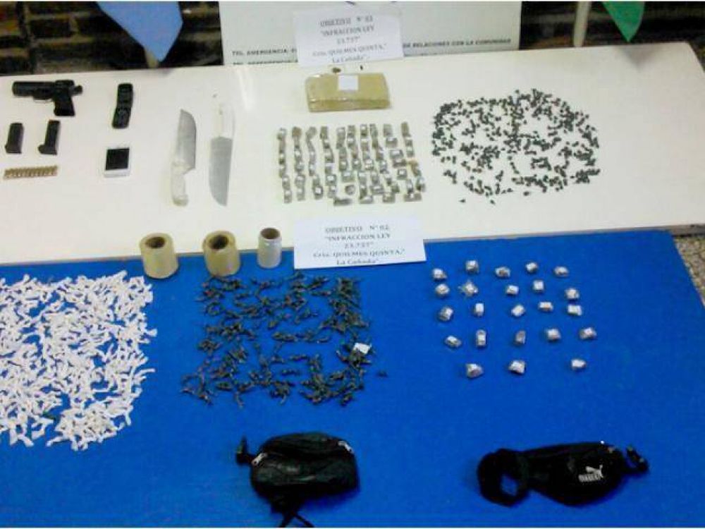 Ocho detenidos luego de seis allanamientos antidroga