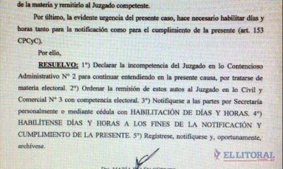Capital: se apart� la jueza que suspendi� las urnas del 5 de julio y la Comuna apelar� hoy