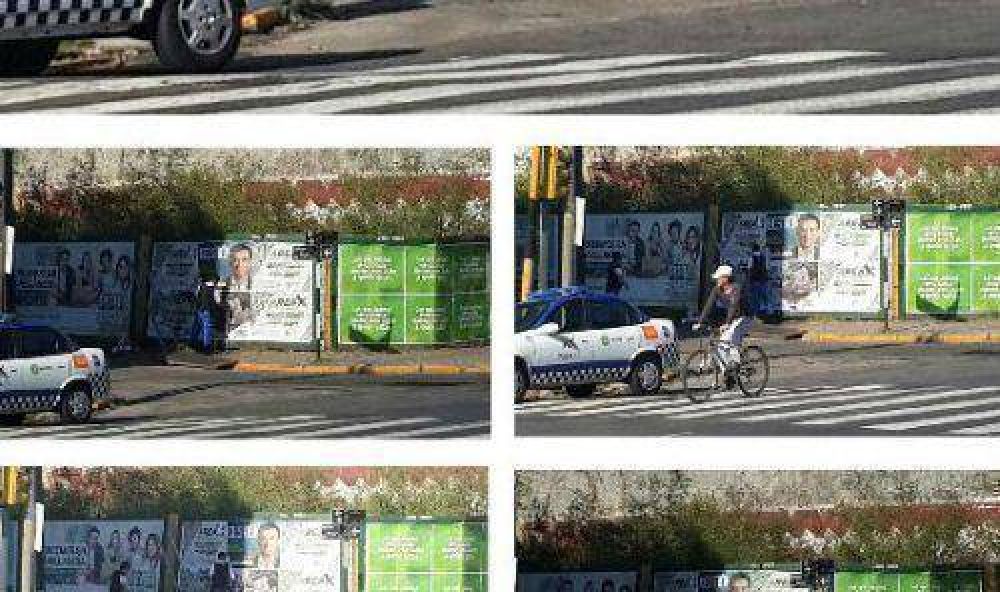 Avellaneda: �Usan la polic�a comunal para levantar carteles pol�ticos?