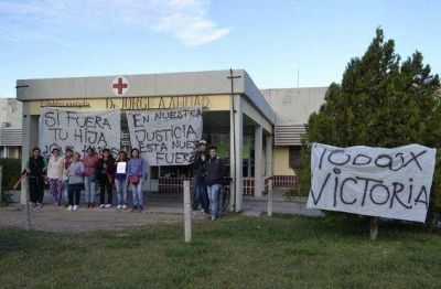 Protesta en el hospital del 25 de Mayo