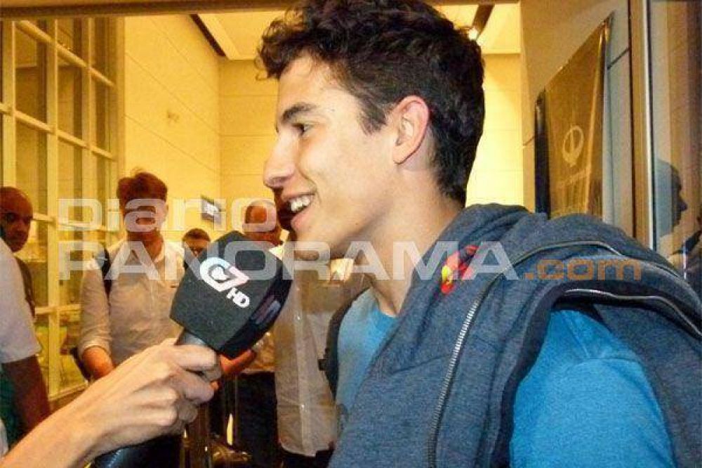 El doble campe�n del MotoGP Marc M�rquez arrib� a Las Termas