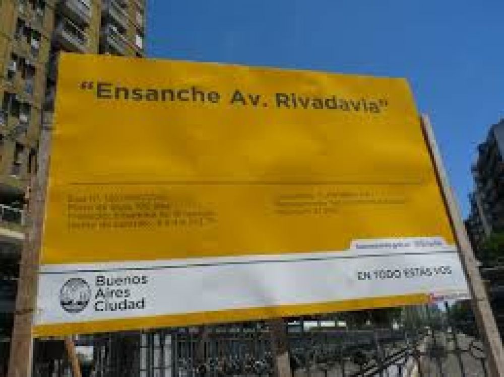 Caballito: ensanchan Rivadavia a la altura de Primera Junta