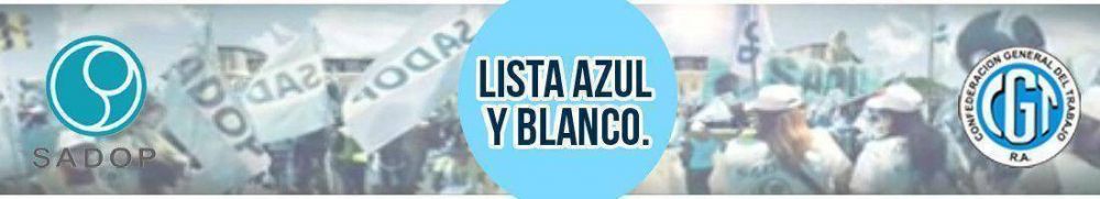 Conferencia de prensa de la Lista Azul y Blanco SADOP en Mar del Plata