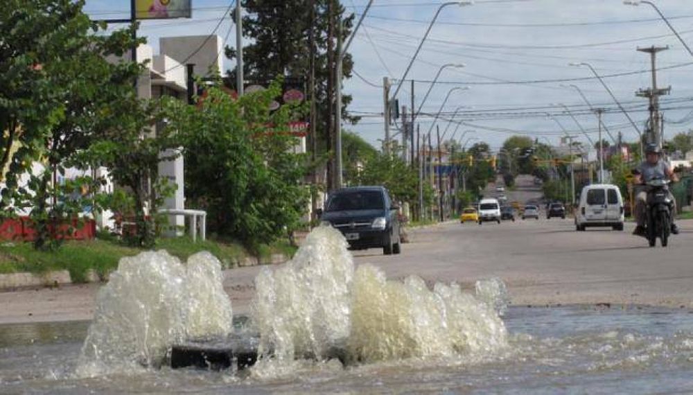 La red de cloacas, con agua