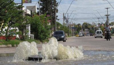 La red de cloacas, con agua