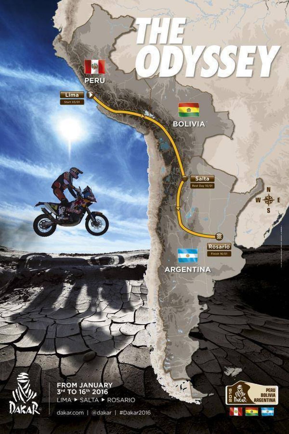 Confirman a Salta en el recorrido del Dakar 2016