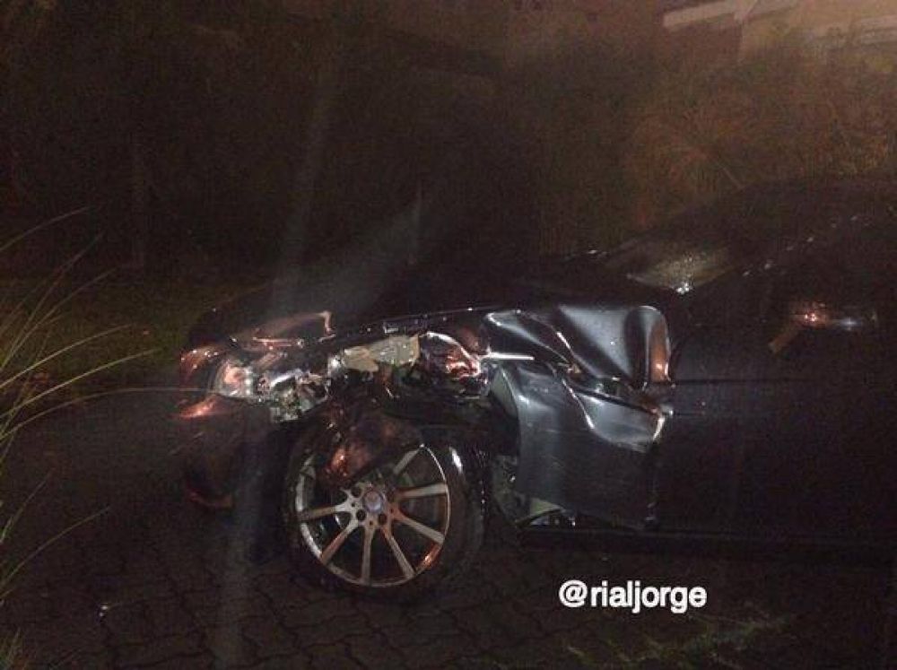 Susto para Diwan: volv�a de ver a su hijo y choc� en la Panamericana