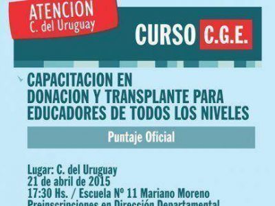 Capacitar�n a docentes como promotores de donaci�n de �rganos