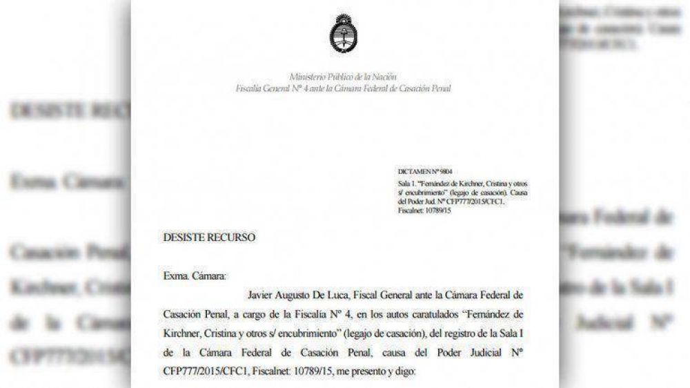 Cules son los argumentos del dictamen del fiscal De Luca para rechazar la denuncia de Nisman