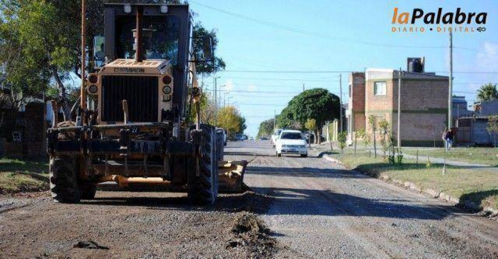 Comenz� el arreglo de calles afectadas por la lluvia