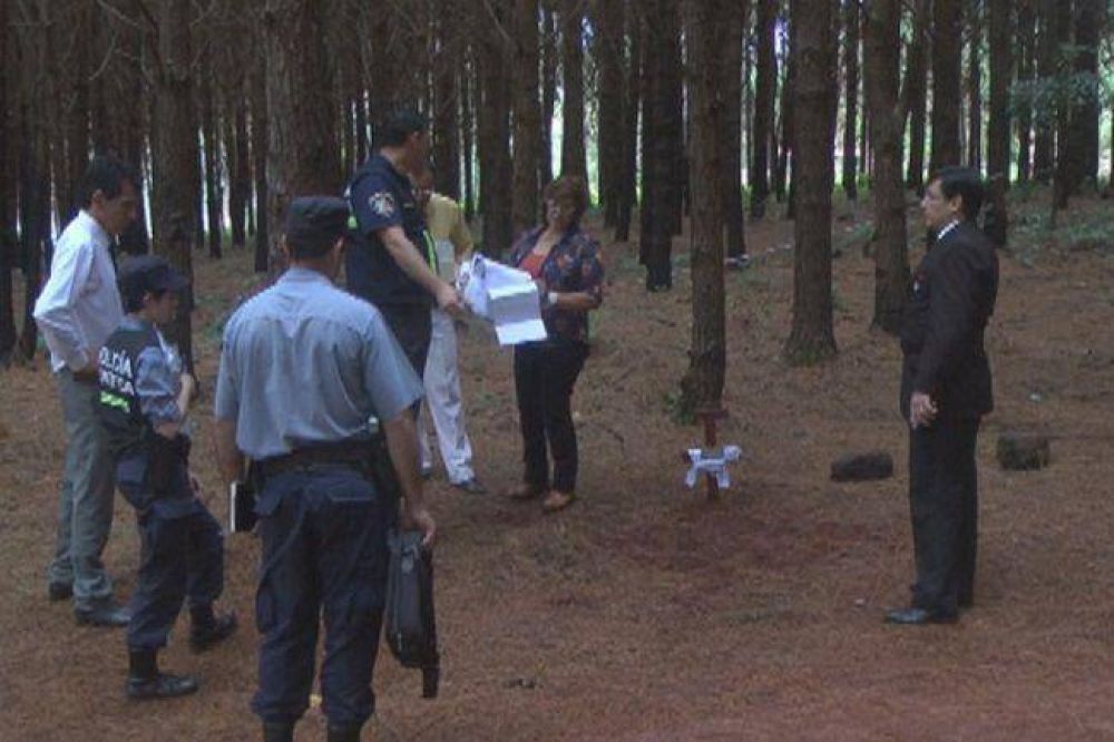 Inspeccionaron el pinar donde mataron a Miriam Cubas
