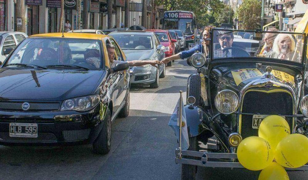 Michetti en caravana por el norte de la Ciudad