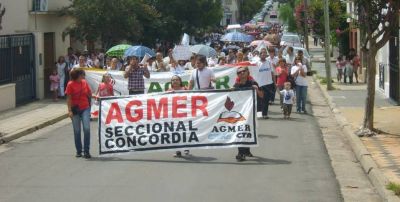 Agmer Concordia realizar� una marcha por el incumpliendo de pago del aumento