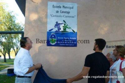 Se reinaugur� la Escuela Municipal de Canotaje con el nombre de Gonzalo Carreras.