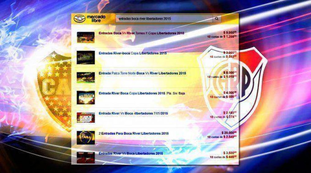 Reventa supercl�sica: piden hasta $15 mil para los partidos de Boca con River
