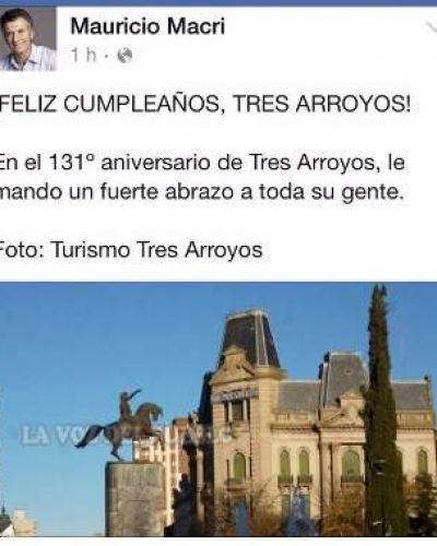 Mauricio Macri adhiri� a los saludos