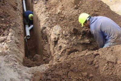Comienza la construcci�n de cloacas en Balde
