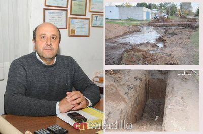 Se realiza una importante obra que permitir� extender la red cloacal