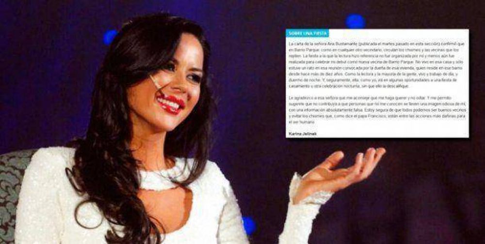 La desopilante carta de lectores de Karina Jelinek: se defiende citando al Papa Francisco