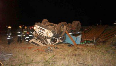 Accidente fatal en Ruta 3: volc� un cami�n y falleci� el chofer