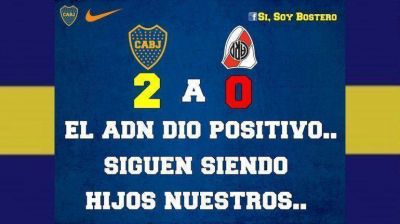 Afiches 'dom�sticos': los hinchas de Boca se burlan de River, a la espera de los 'Supercl�sicos'
