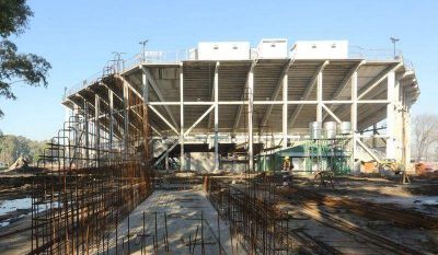 Avanzan los trabajos en el nuevo estadio del Parque Roca