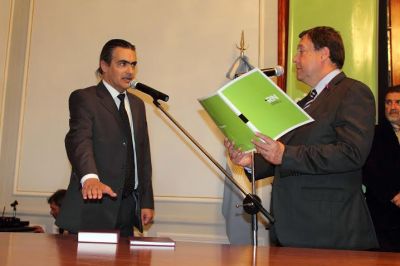 Asumi� Valeri en el ministerio de Obras P�blicas