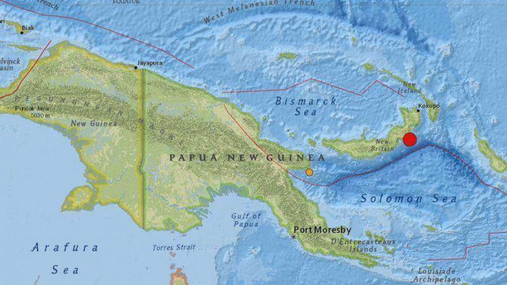 Alerta de tsunami por dos sismos en el este de Pap�a Nueva Guinea