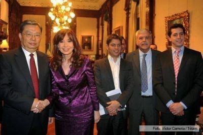 Cristina recibi� a una delegaci�n del gobierno chino