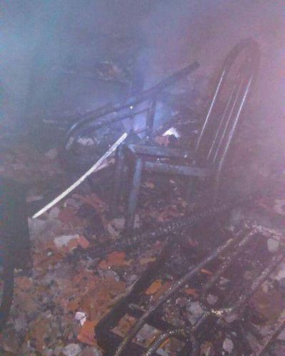 Una casa se incendi� por la explosi�n de una garrafa